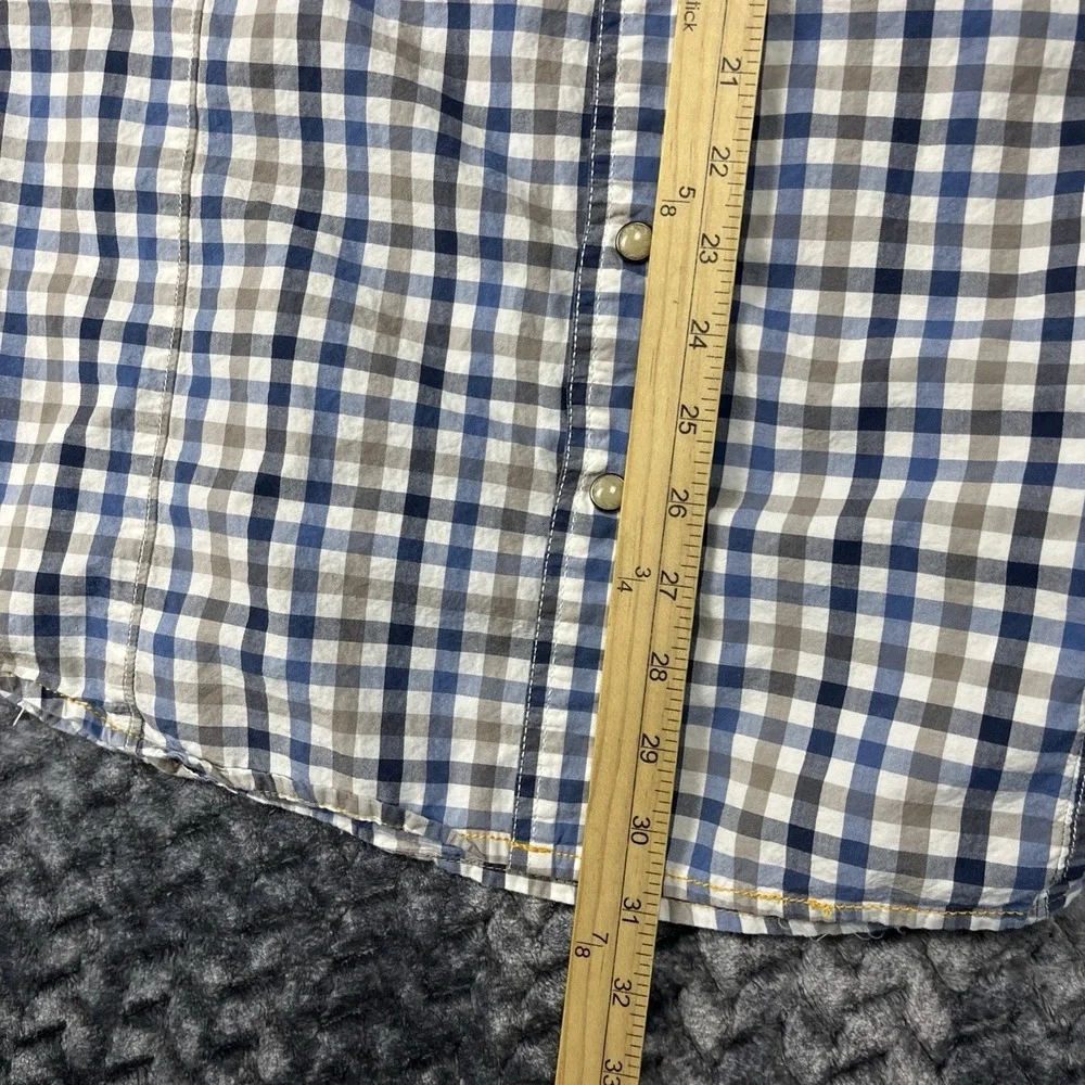 Harley Davidson Shirt Mens 3XL Pearl Snap Slim Check Skull Patches - Picture 10 of 12